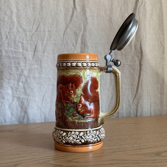Vintage Gerz Beer Stein with Squirrels - Picture 3 of 9